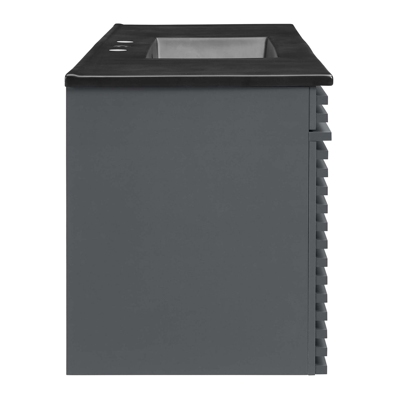 Ventra Floating Vanity Unit, Extra Large, Gray & Black