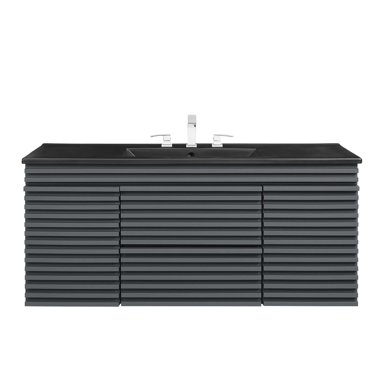 Ventra Floating Vanity Unit, Extra Large, Gray & Black