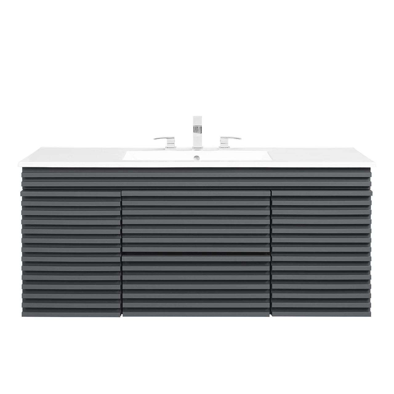 Ventra Floating Vanity Unit, Extra Large, Gray & White