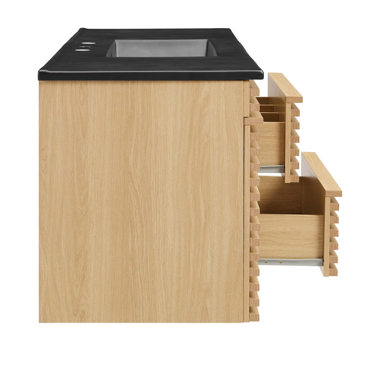 Ventra Floating Vanity Unit, Extra Large, Oak & Black