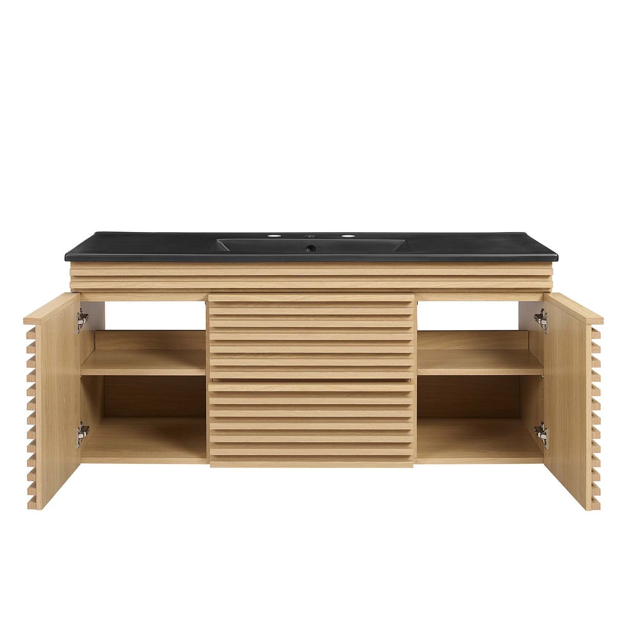 Ventra Floating Vanity Unit, Extra Large, Oak & Black