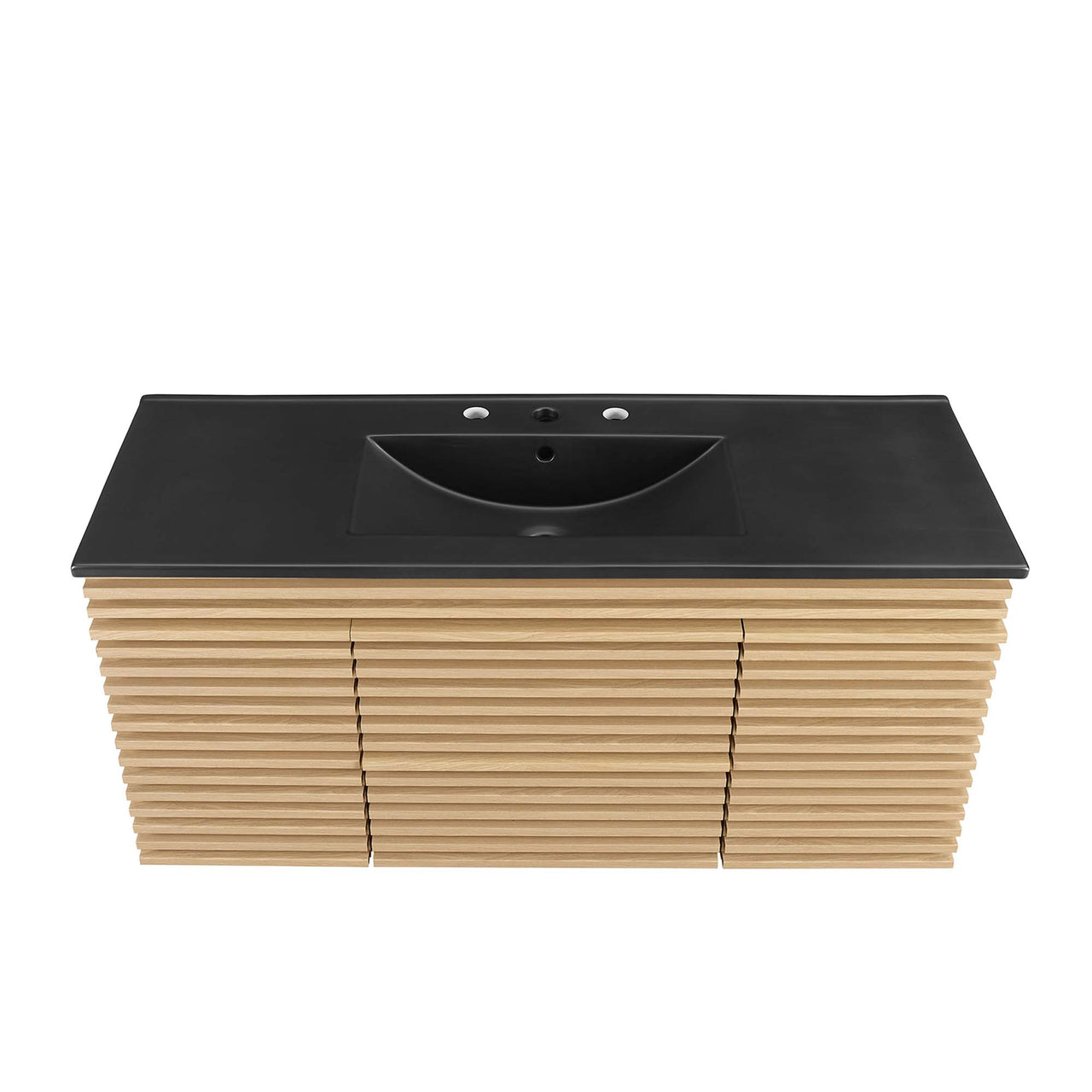 Ventra Floating Vanity Unit, Extra Large, Oak & Black