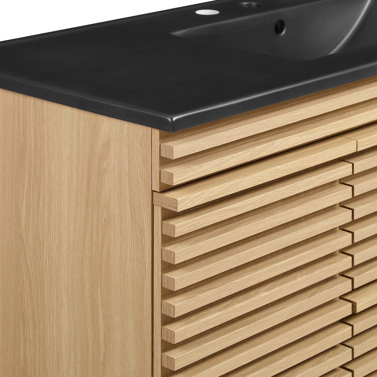 Ventra Floating Vanity Unit, Extra Large, Oak & Black