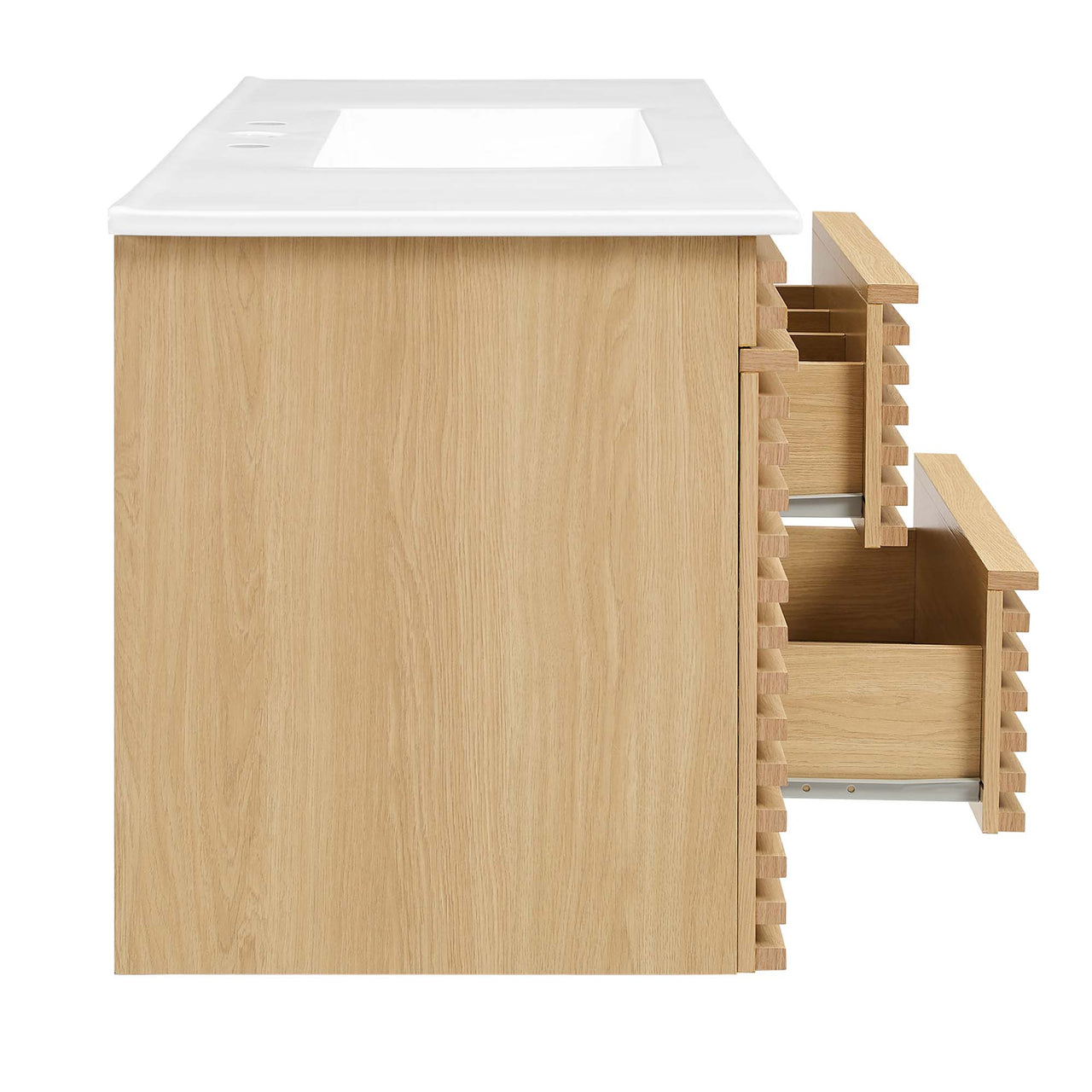 Ventra Floating Vanity Unit, Extra Large, Oak & White