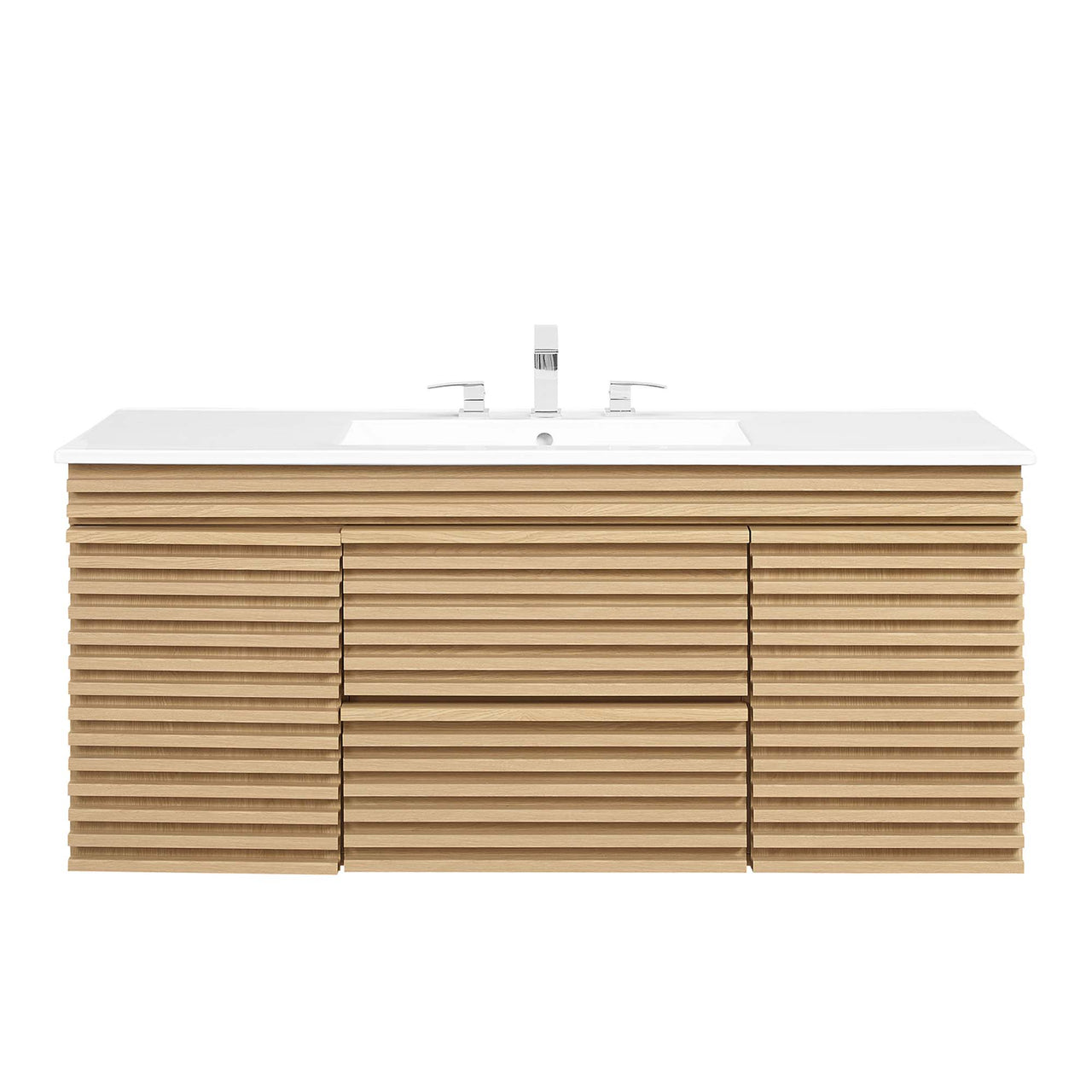 Ventra Floating Vanity Unit, Extra Large, Oak & White