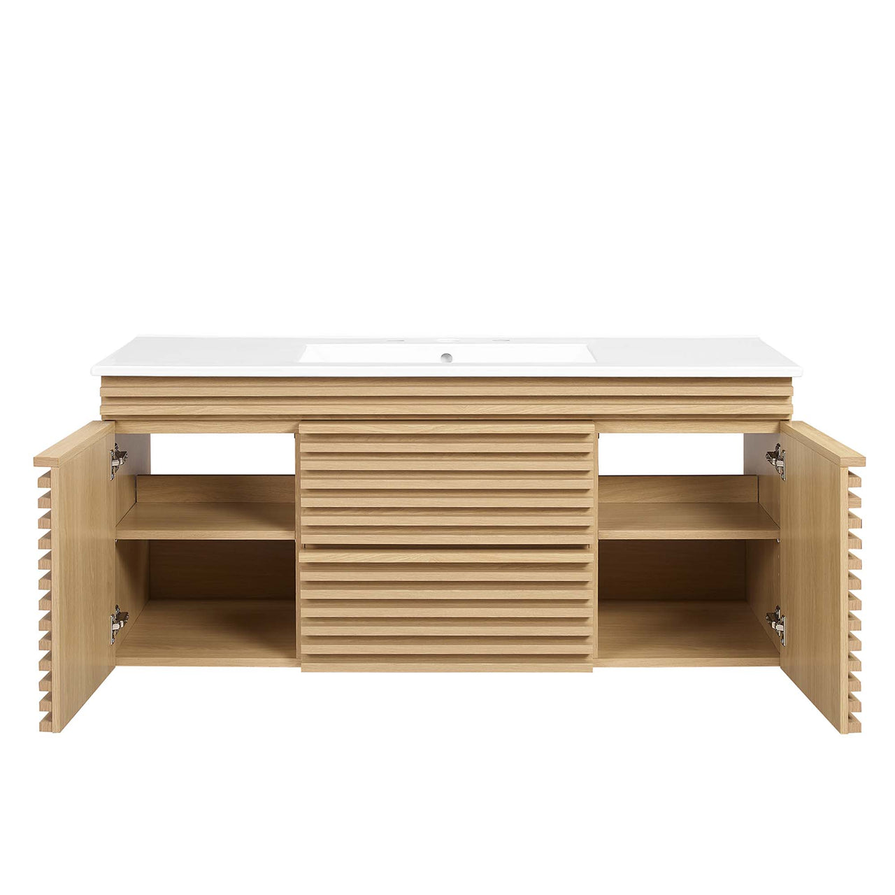 Ventra Floating Vanity Unit, Extra Large, Oak & White