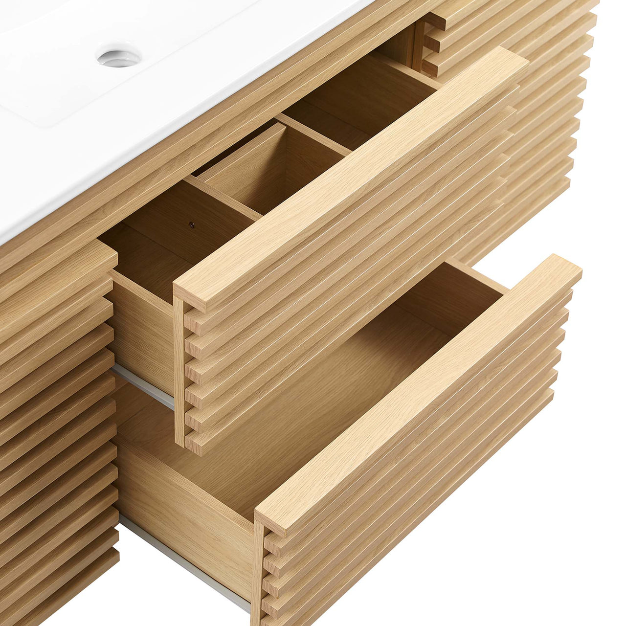 Ventra Floating Vanity Unit, Extra Large, Oak & White