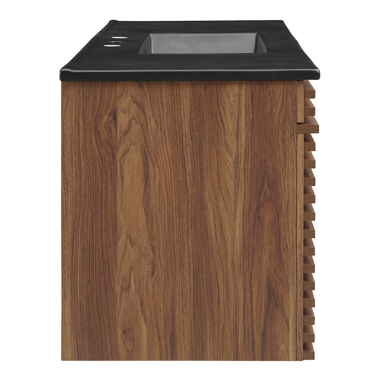 Ventra Floating Vanity Unit, Extra Large, Walnut & Black