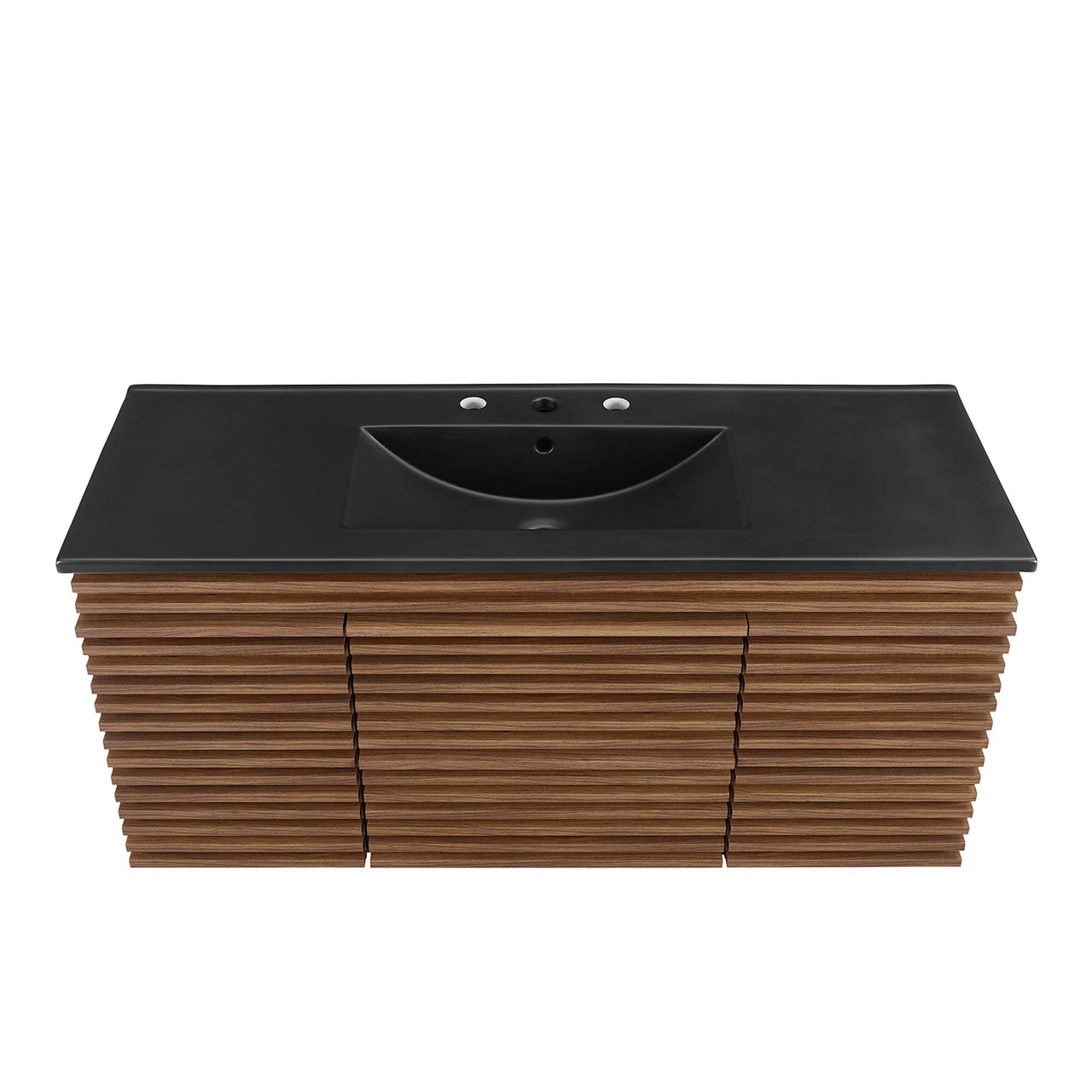 Ventra Floating Vanity Unit, Extra Large, Walnut & Black