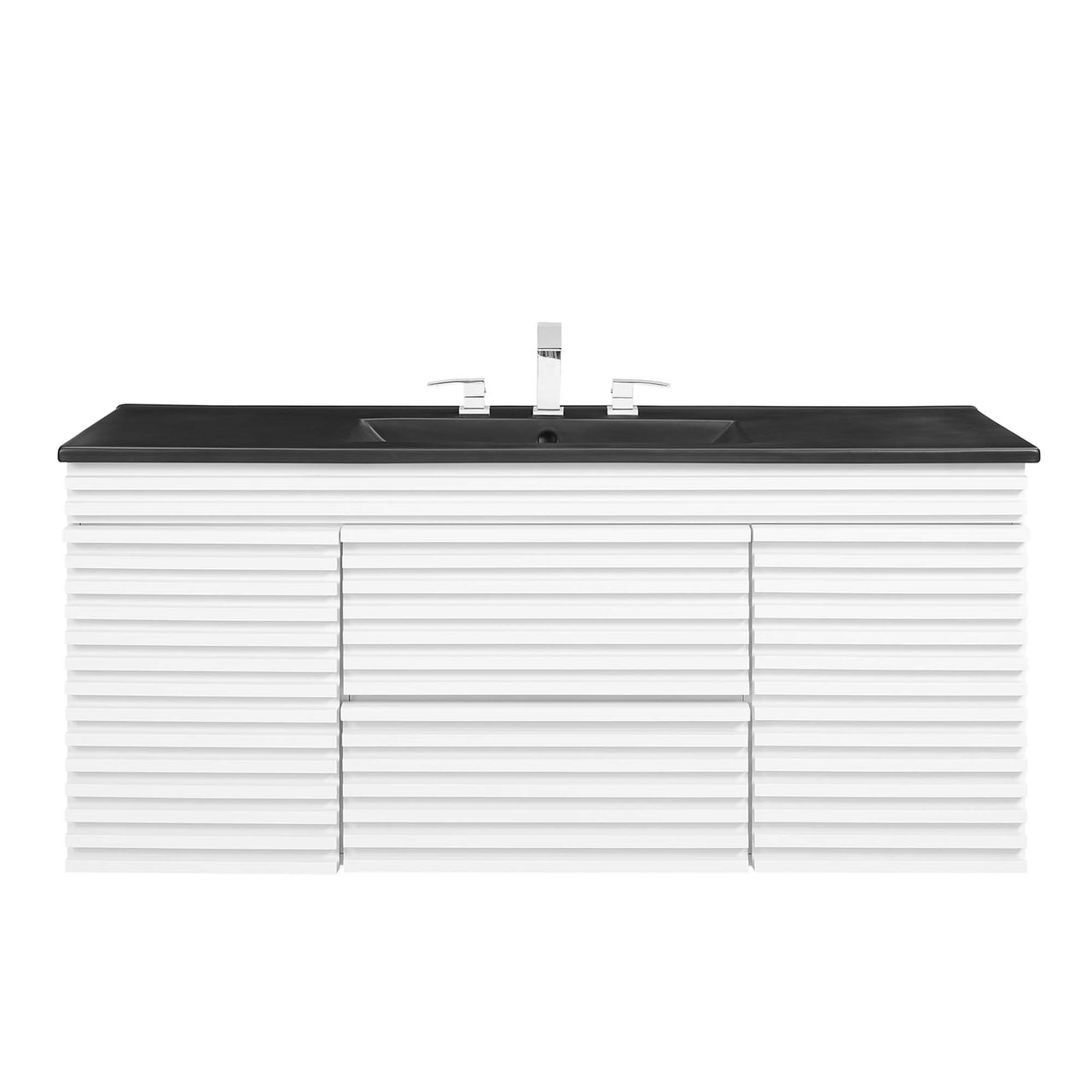 Ventra Floating Vanity Unit, Extra Large, White & Black