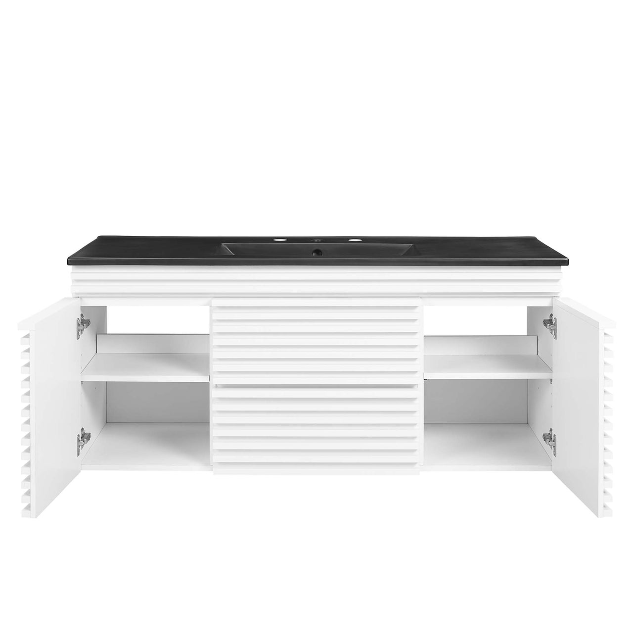 Ventra Floating Vanity Unit, Extra Large, White & Black