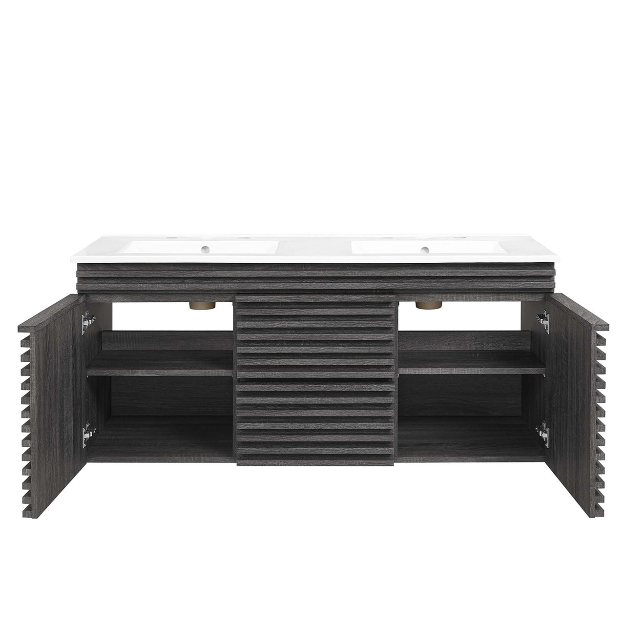 Ventra Floating Vanity Unit, Extra Large, Charcoal & White