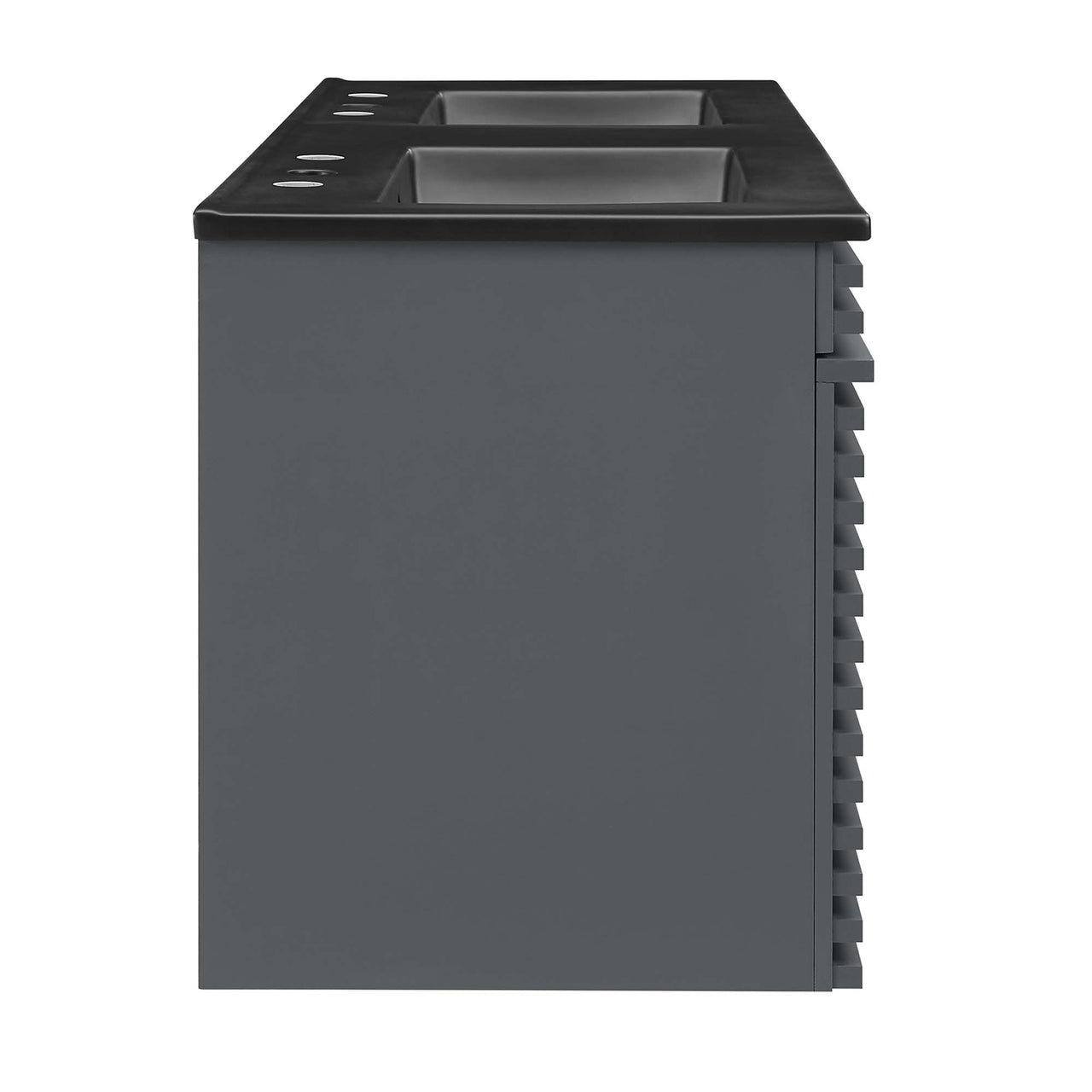 Ventra Floating Vanity Unit, Extra Large, Gray & Black