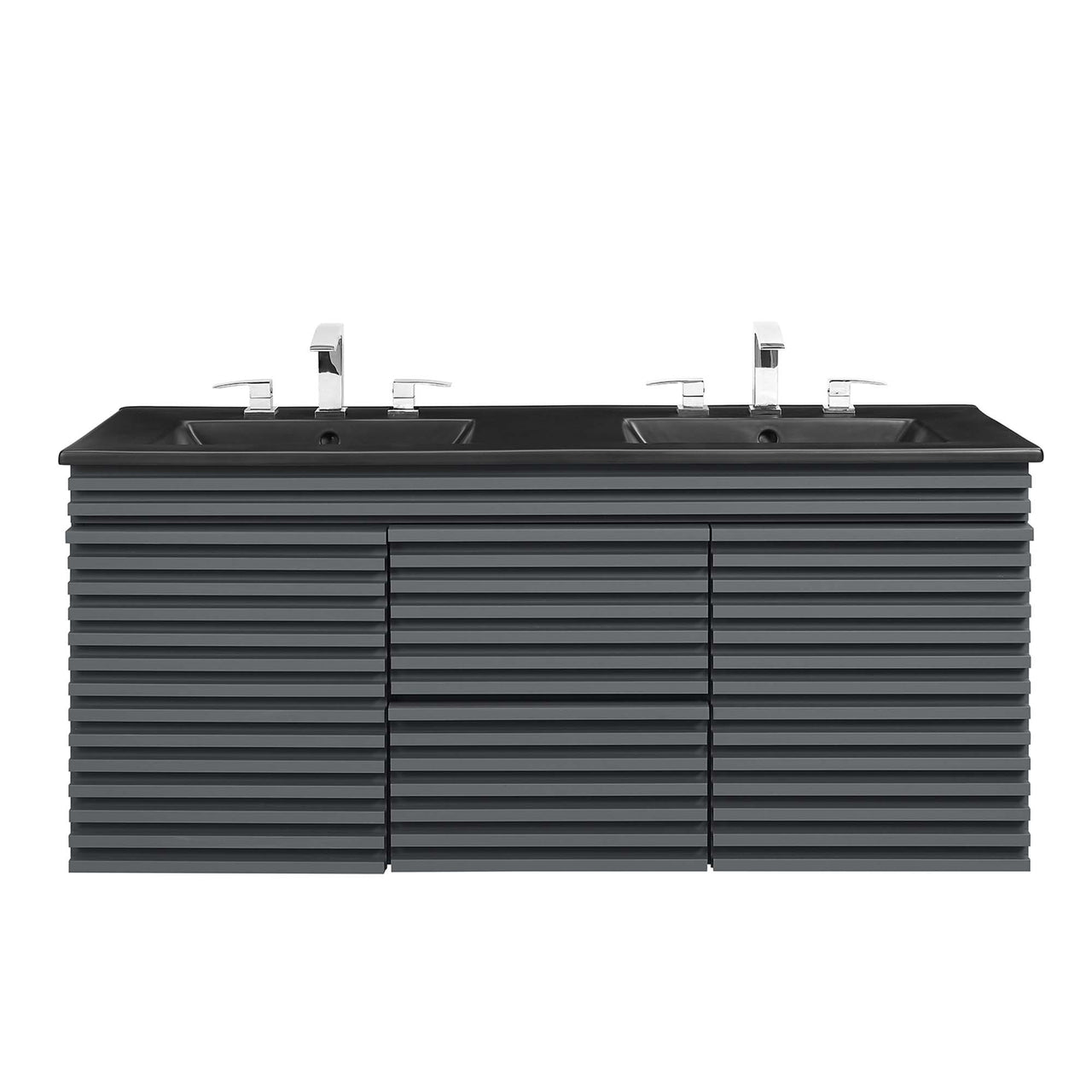 Ventra Floating Vanity Unit, Extra Large, Gray & Black