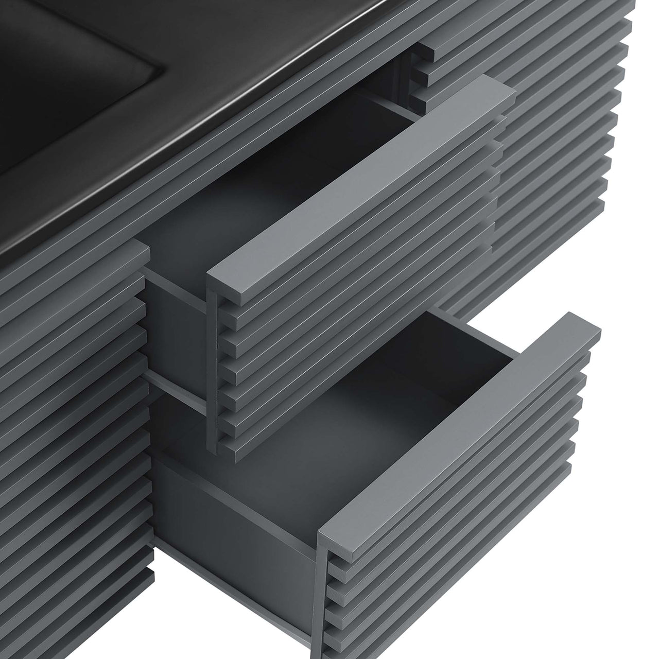 Ventra Floating Vanity Unit, Extra Large, Gray & Black