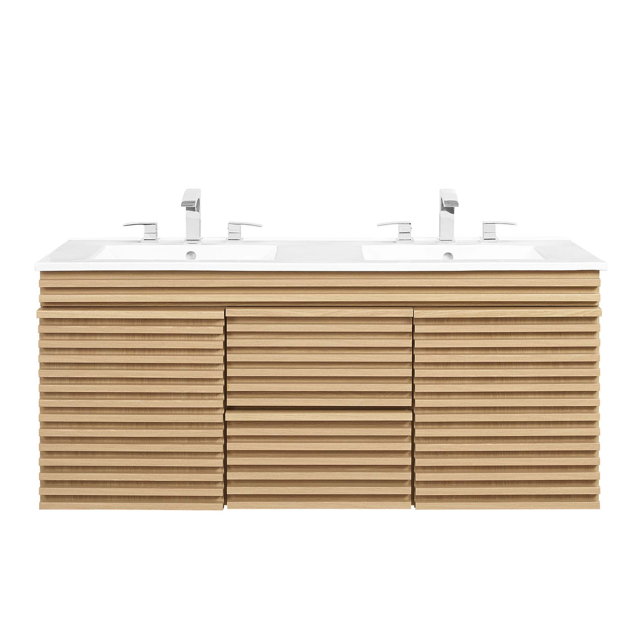 Ventra Floating Vanity Unit, Extra Large, Oak & White