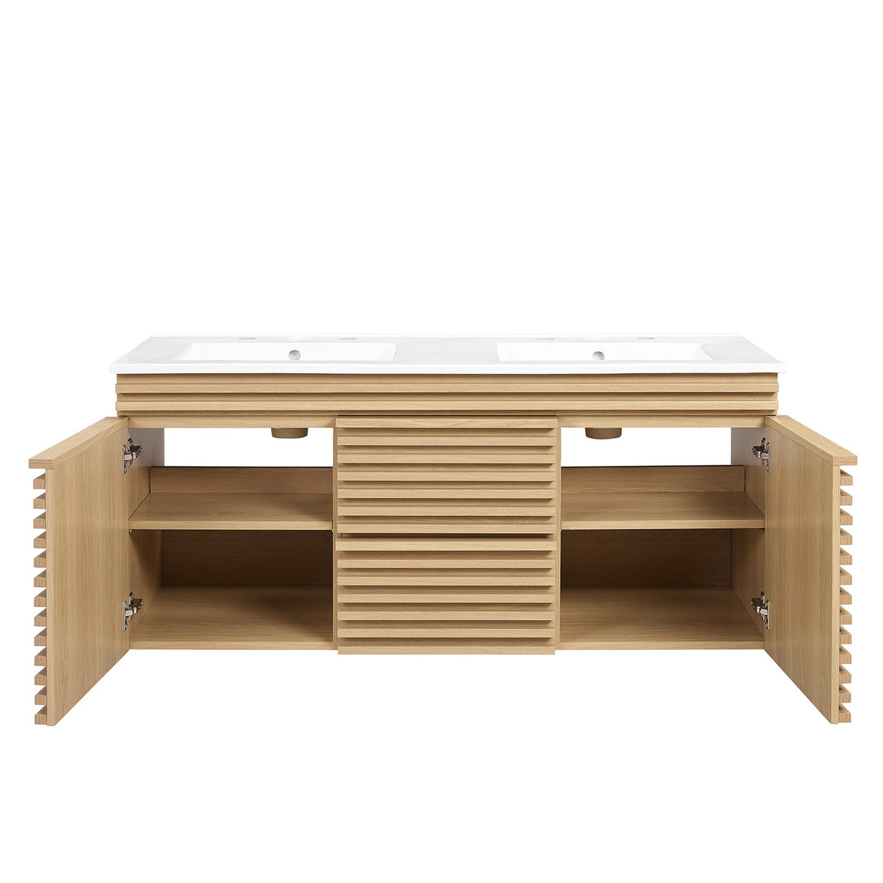 Ventra Floating Vanity Unit, Extra Large, Oak & White