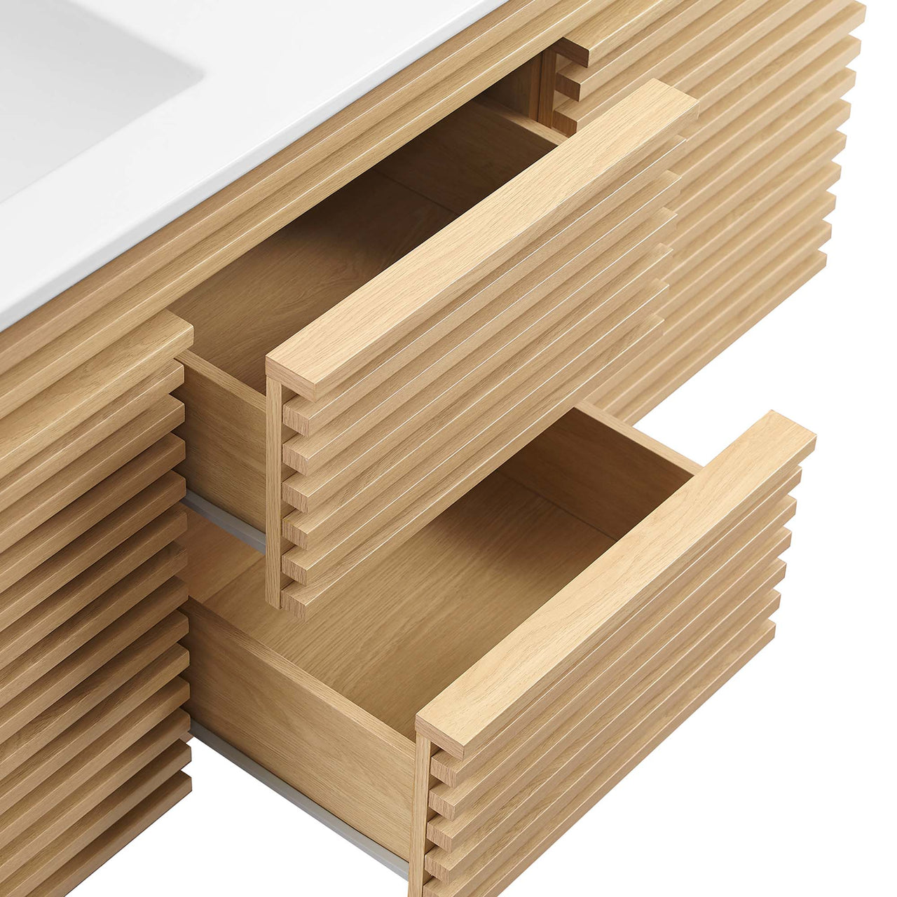 Ventra Floating Vanity Unit, Extra Large, Oak & White