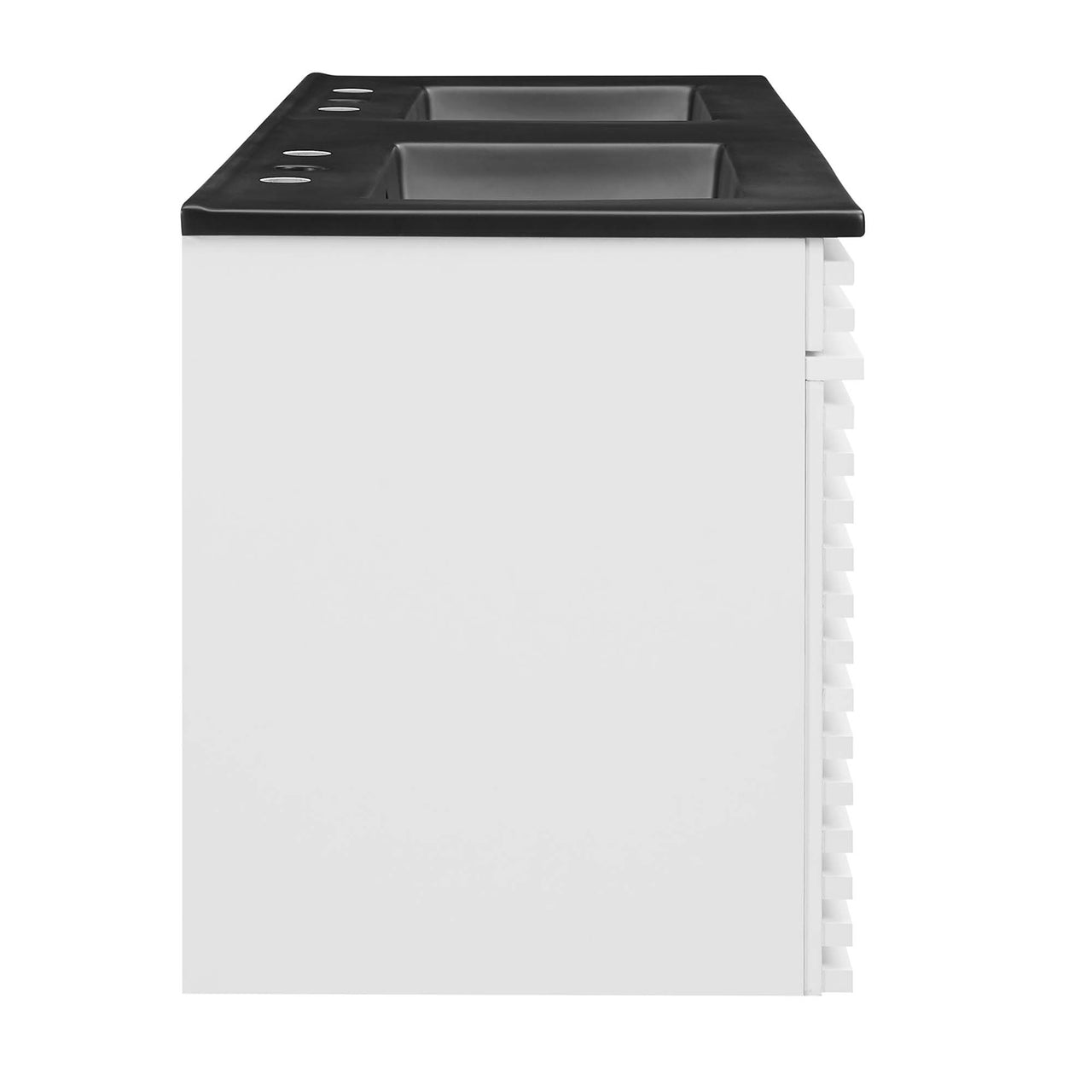 Ventra Floating Vanity Unit, Extra Large, White & Black