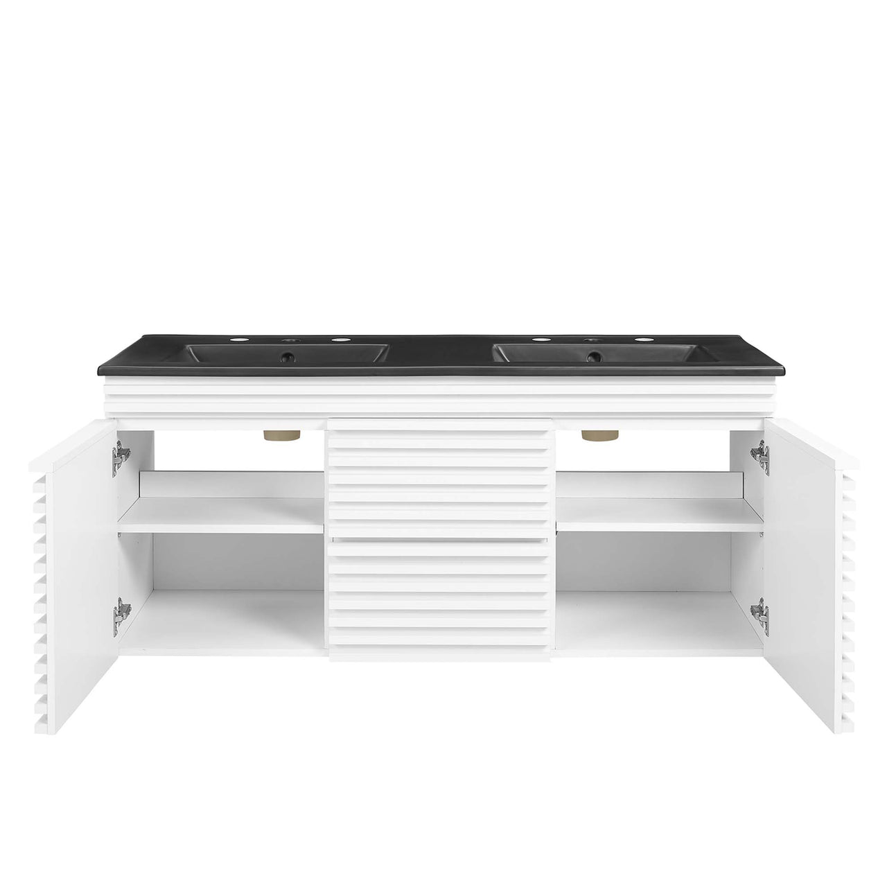 Ventra Floating Vanity Unit, Extra Large, White & Black