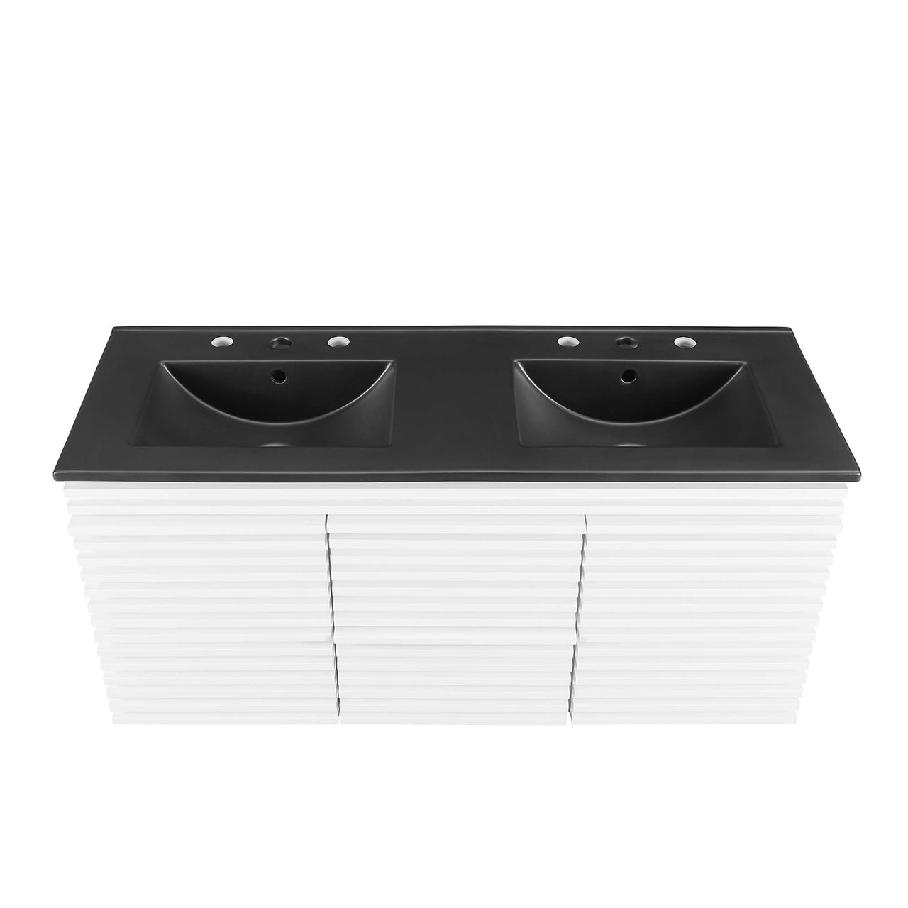Ventra Floating Vanity Unit, Extra Large, White & Black