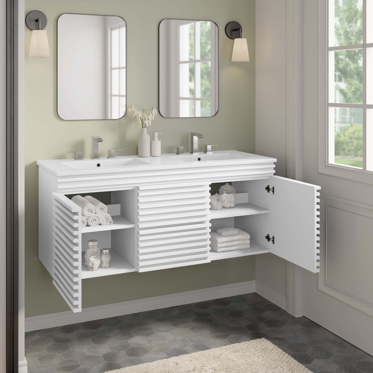 Ventra Floating Vanity Unit, Extra Large, White