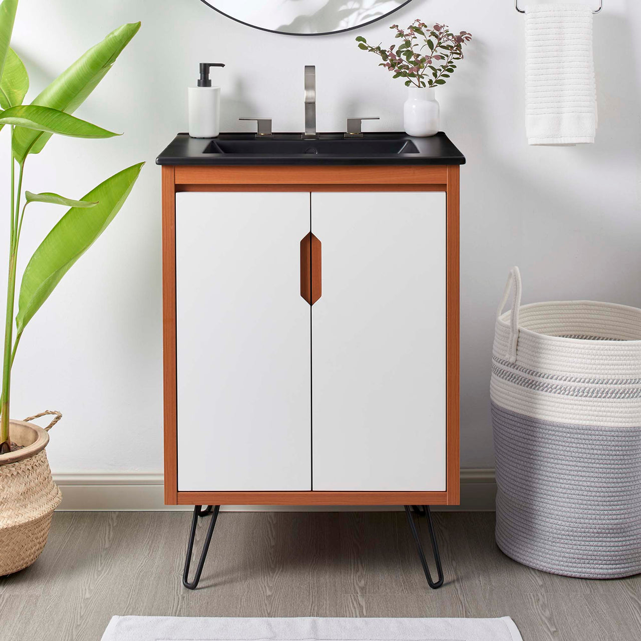 Starfire Vanity Unit, Small, Coral & Black