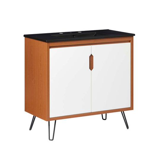 Starfire Vanity Unit, Large, Coral & Black