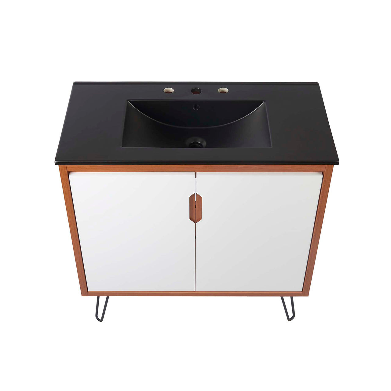 Starfire Vanity Unit, Large, Coral & Black