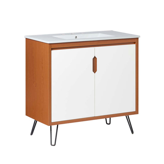 Starfire Vanity Unit, Large, Coral & White