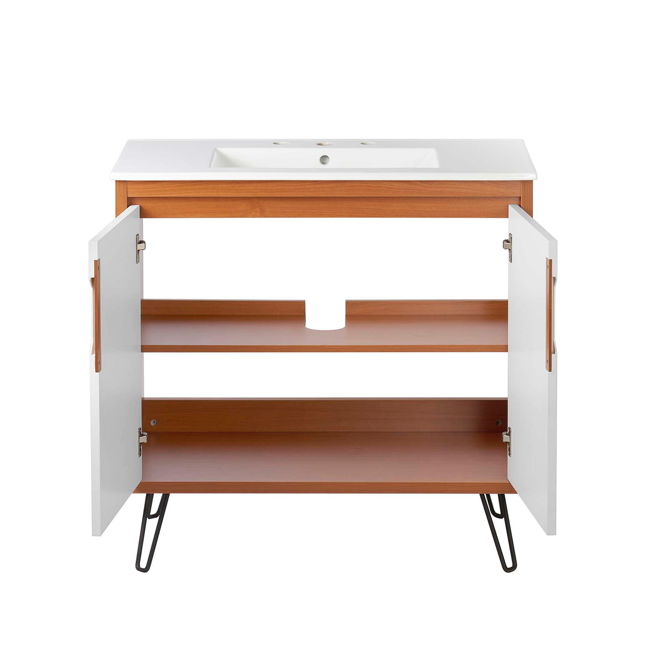 Starfire Vanity Unit, Large, Coral & White