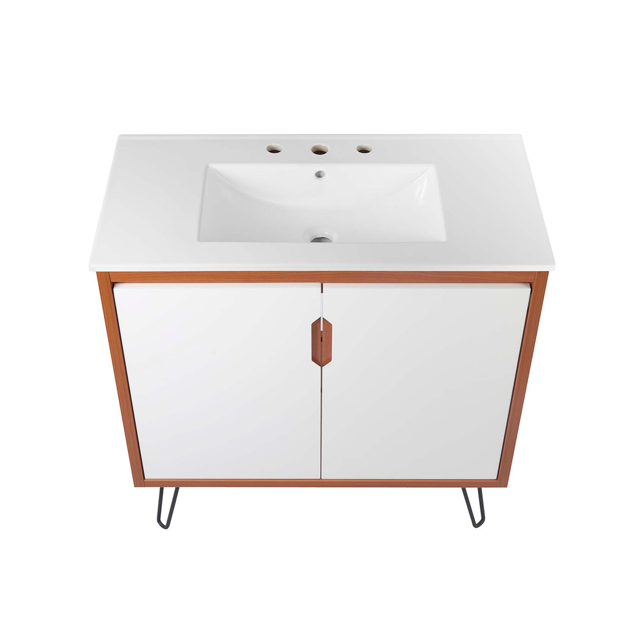 Starfire Vanity Unit, Large, Coral & White