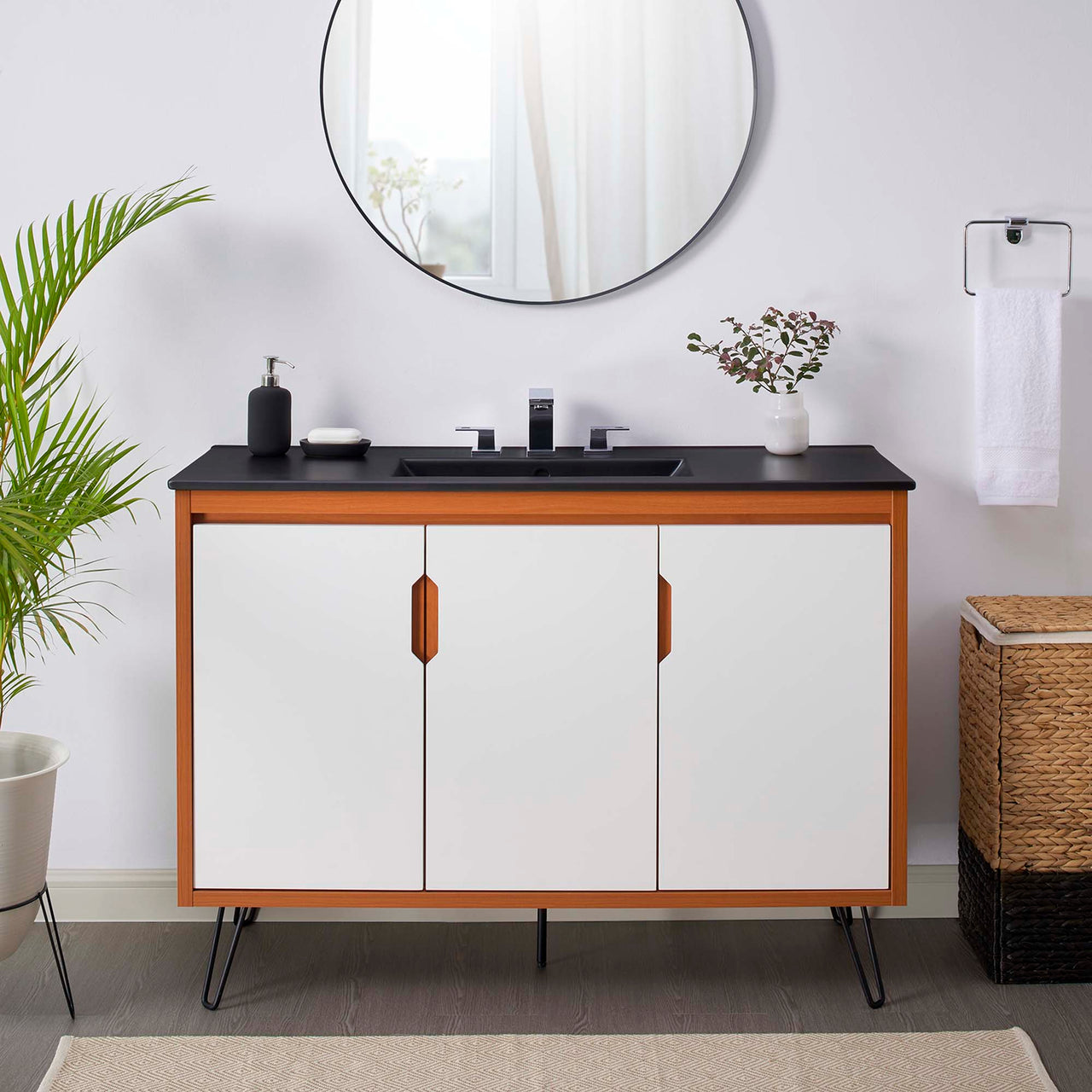 Starfire Vanity Unit, Extra Large, Coral & Black