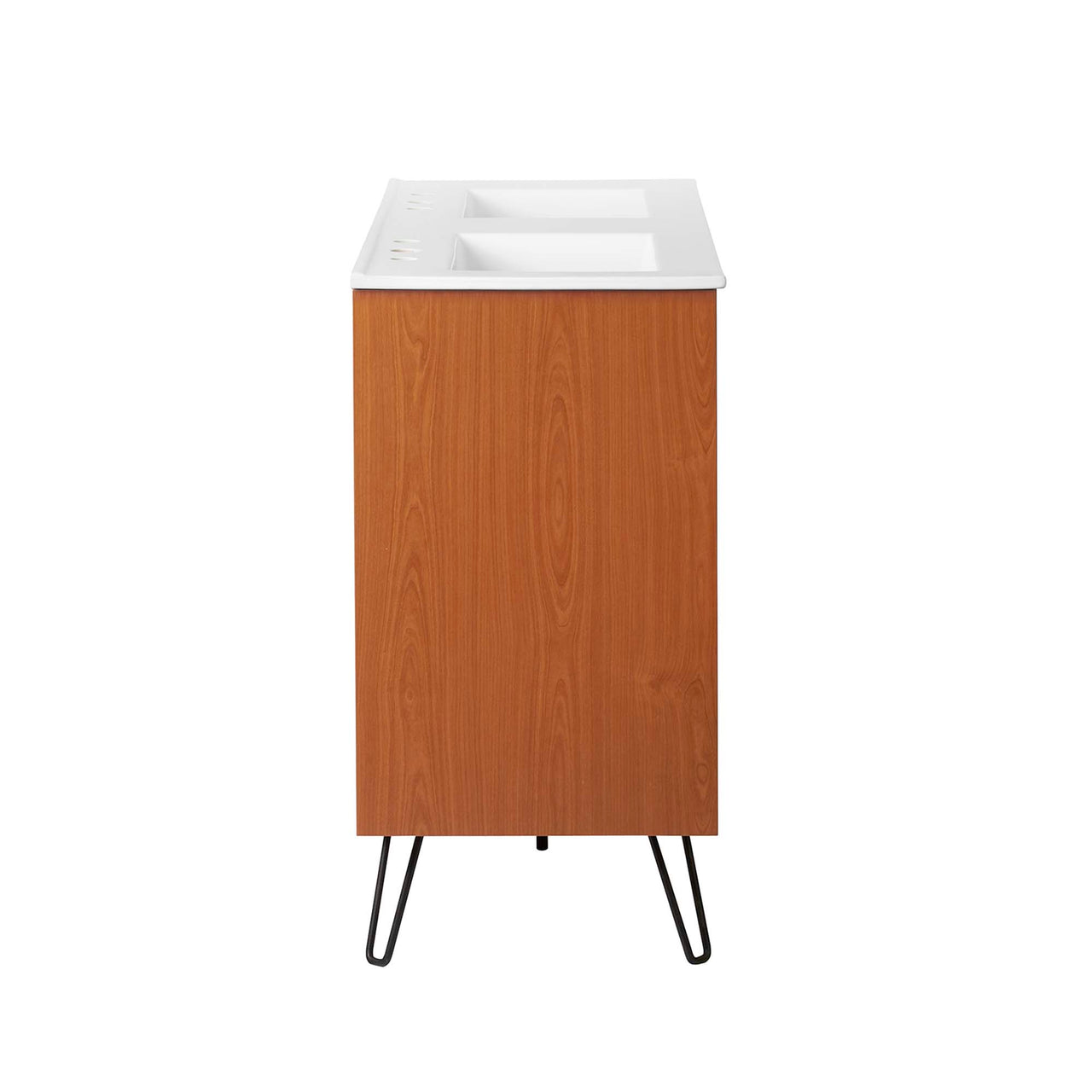 Starfire Double Sink Vanity Unit, Extra Large, Coral & White