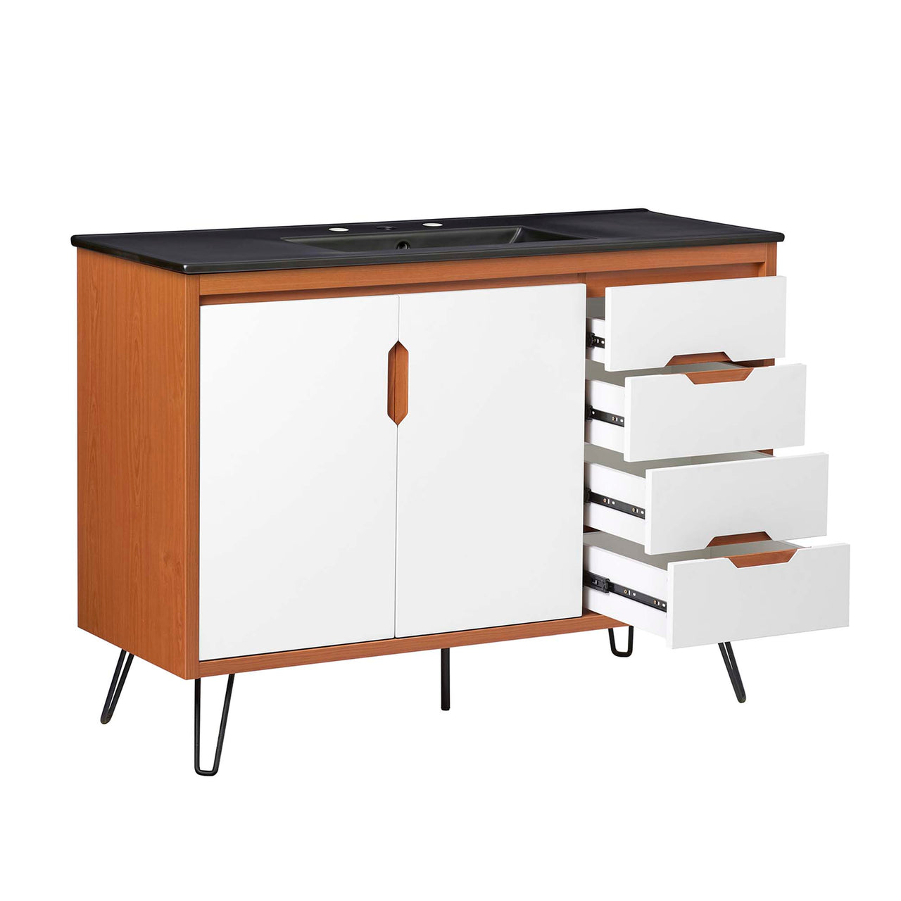 Starfire Vanity Unit, Extra Large, Coral & Black