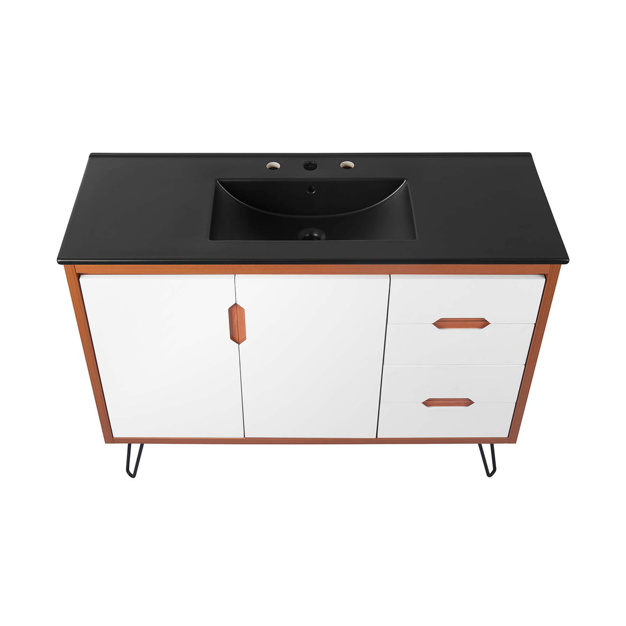 Starfire Vanity Unit, Extra Large, Coral & Black