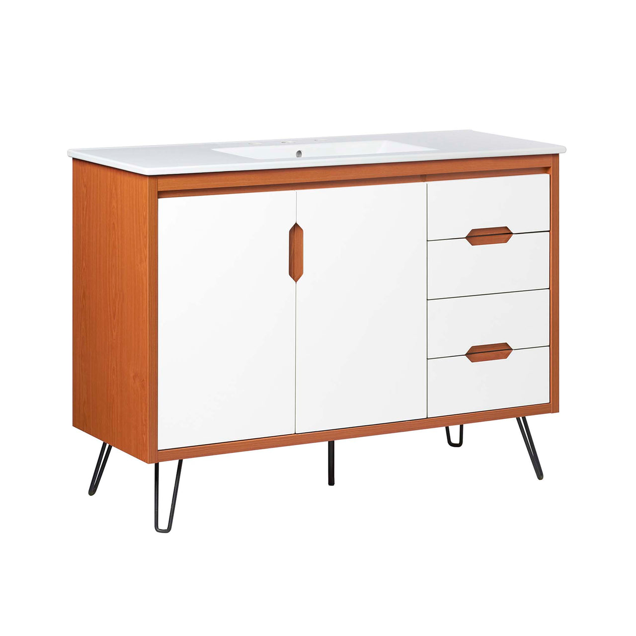 Starfire Vanity Unit, Extra Large, Coral & White
