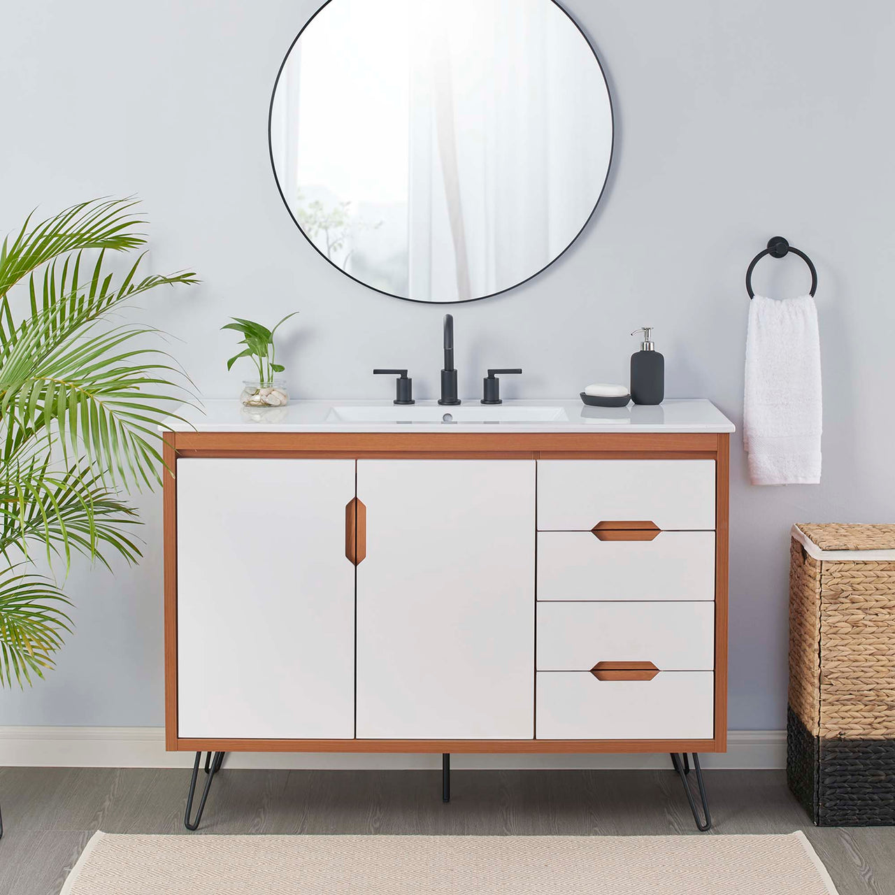 Starfire Vanity Unit, Extra Large, Coral & White