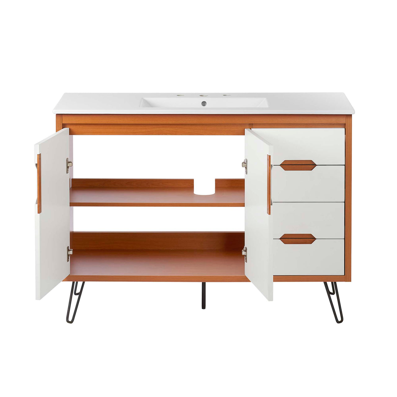 Starfire Vanity Unit, Extra Large, Coral & White
