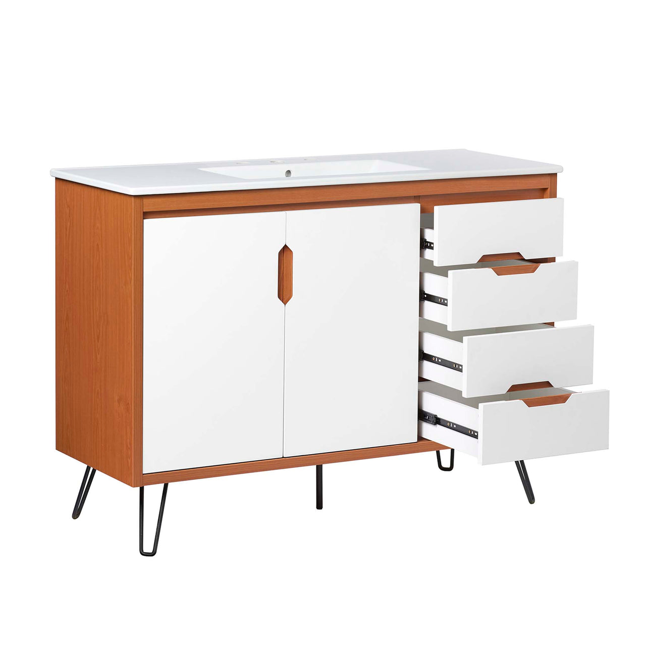 Starfire Vanity Unit, Extra Large, Coral & White