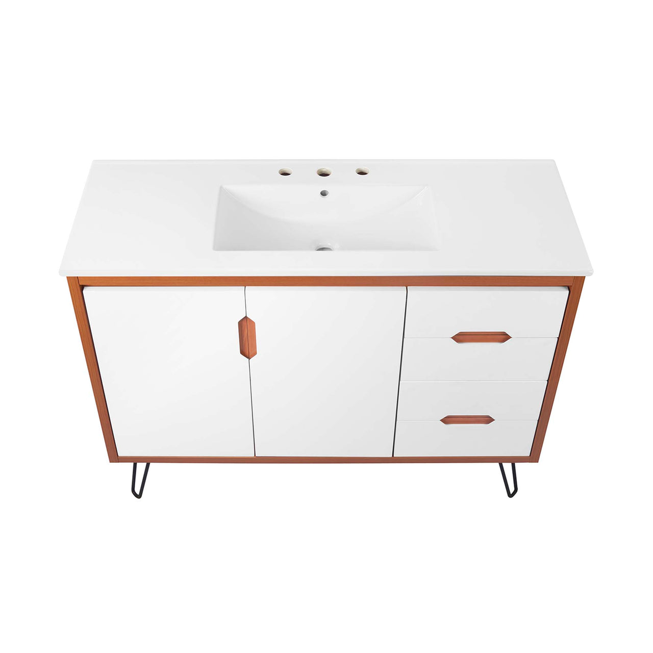 Starfire Vanity Unit, Extra Large, Coral & White
