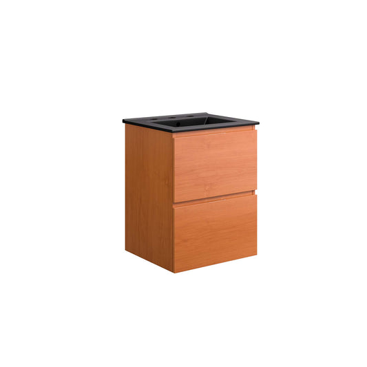 Cinnara Floating Vanity Unit, Extra Small, Coral & Black