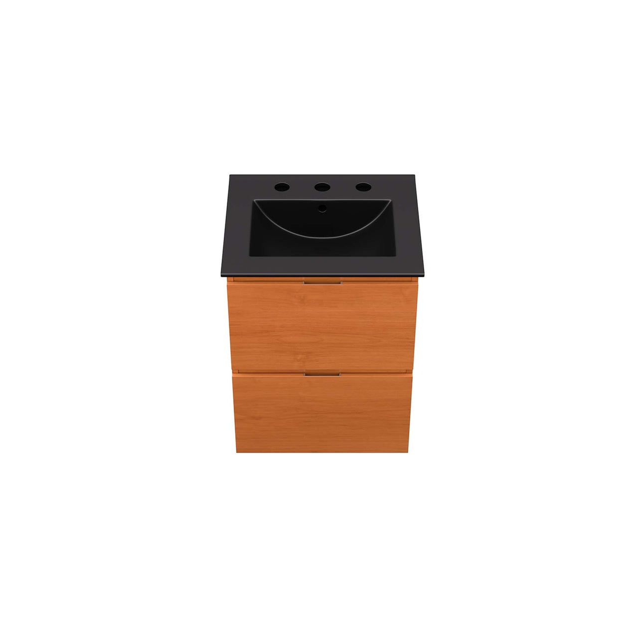 Cinnara Floating Vanity Unit, Extra Small, Coral & Black