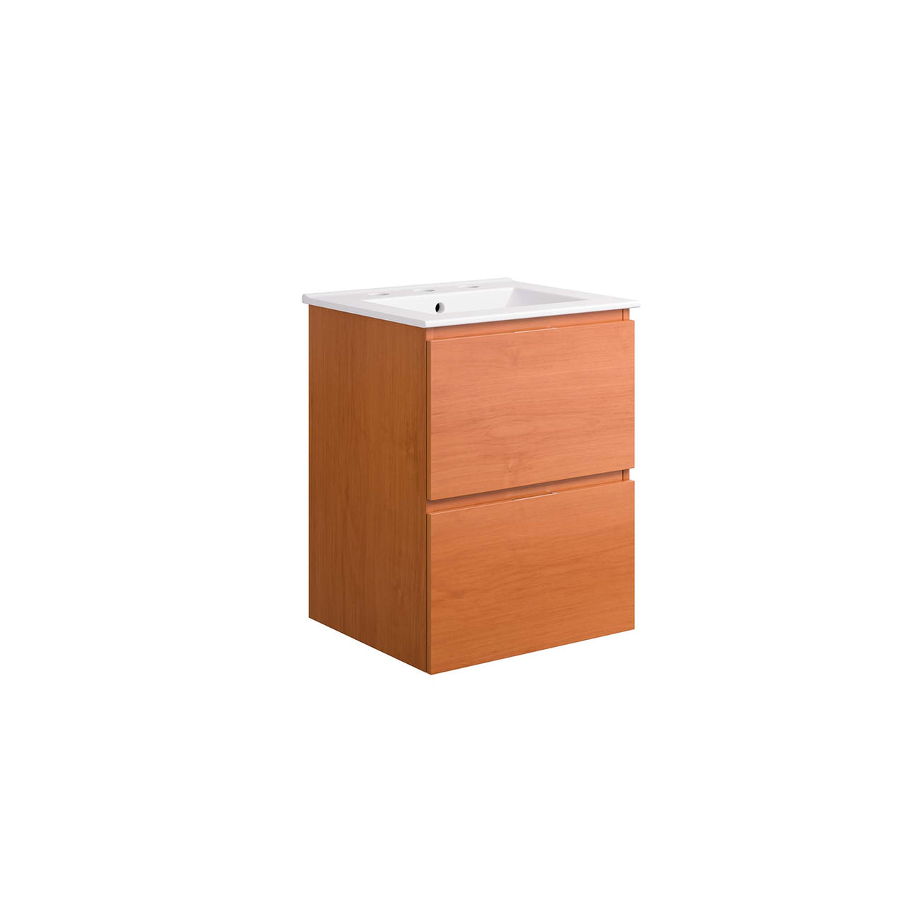 Cinnara Floating Vanity Unit, Extra Small, Coral & White