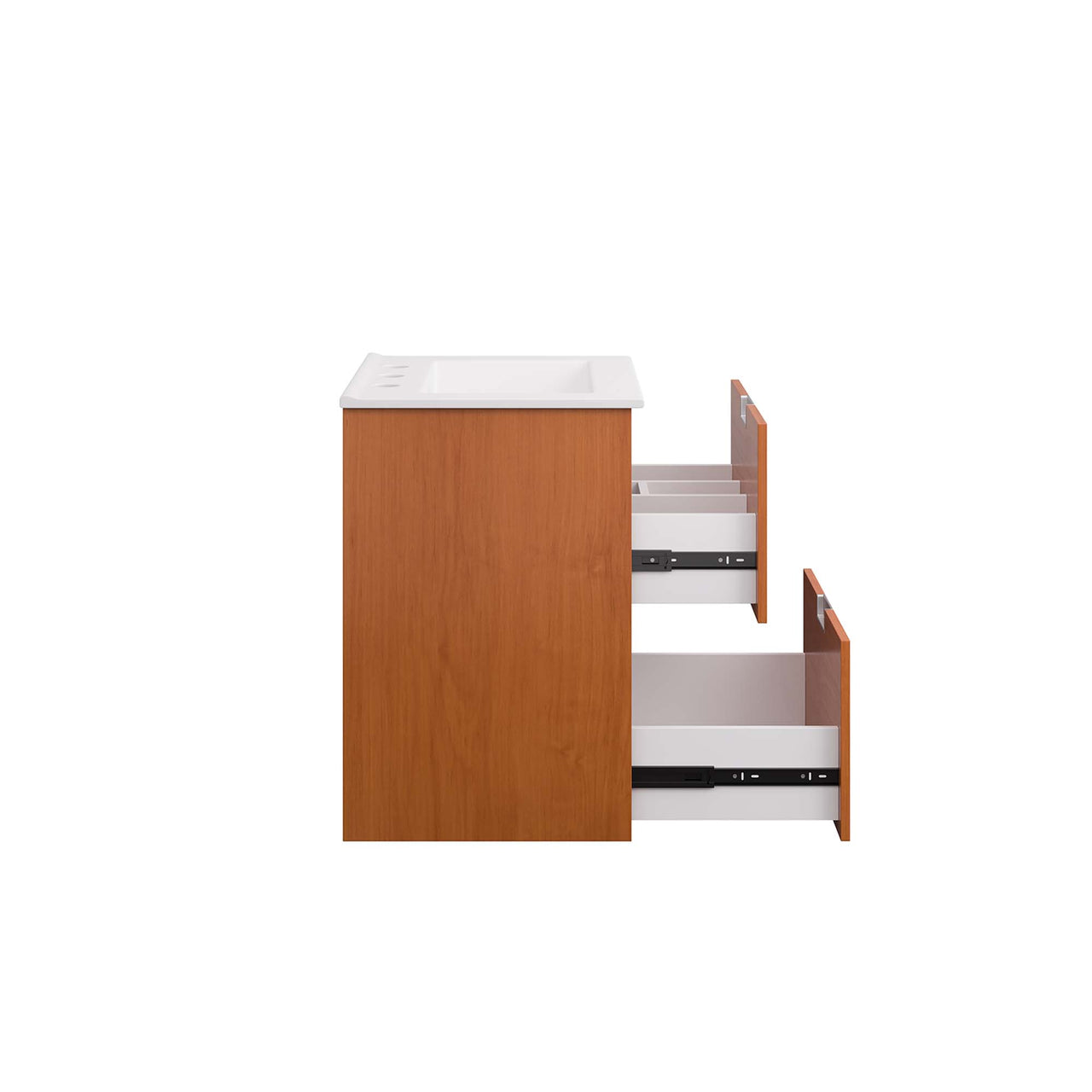 Cinnara Floating Vanity Unit, Extra Small, Coral & White