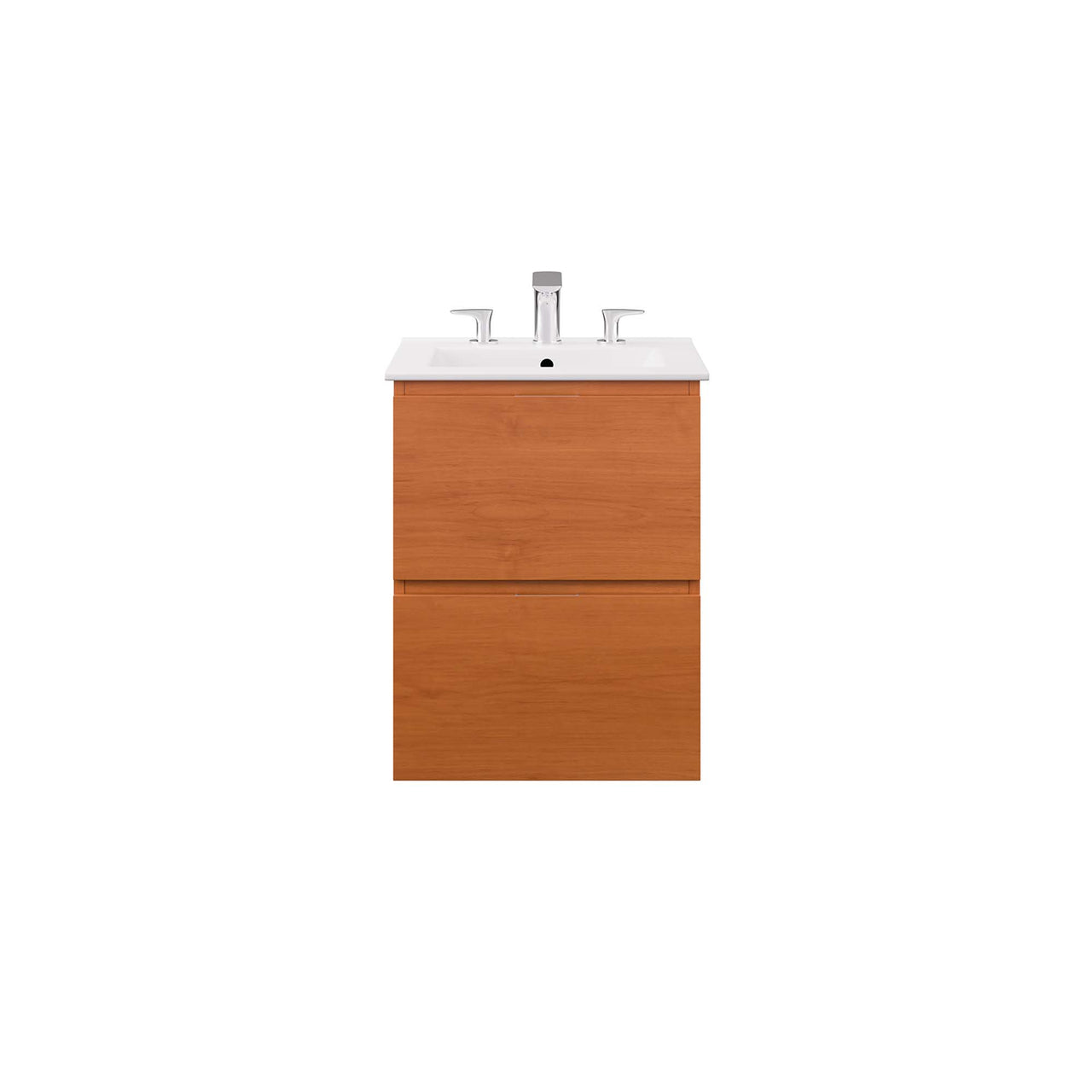 Cinnara Floating Vanity Unit, Extra Small, Coral & White