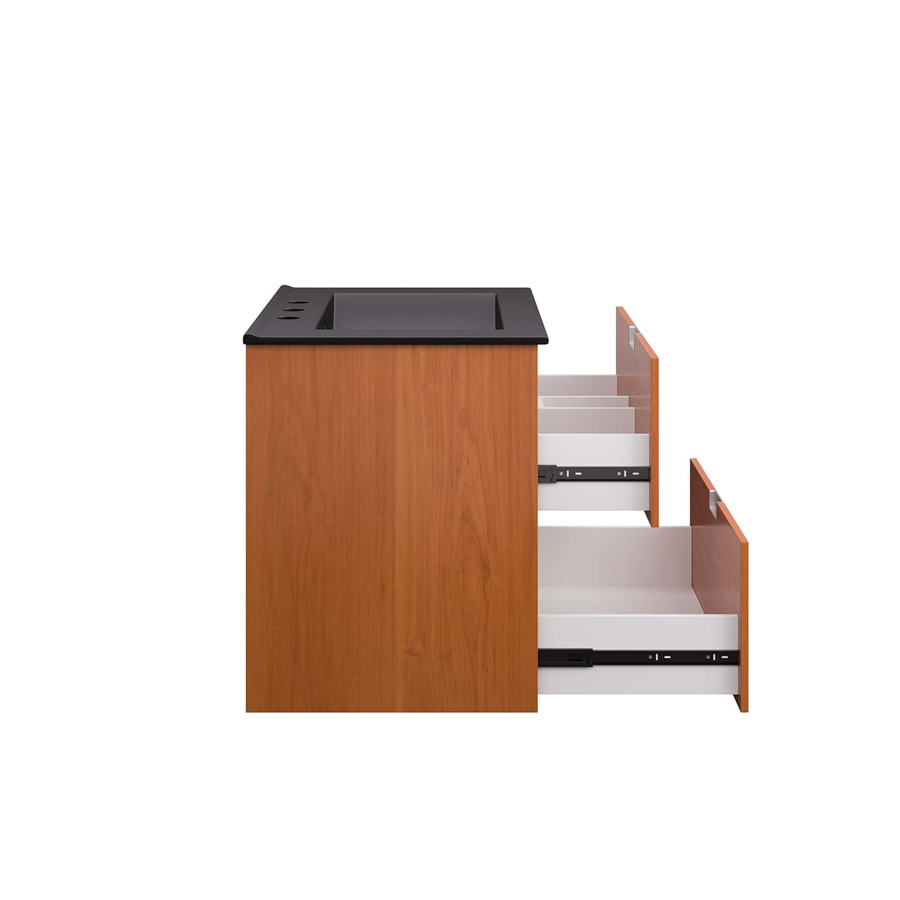 Cinnara Floating Vanity Unit, Small, Coral & Black