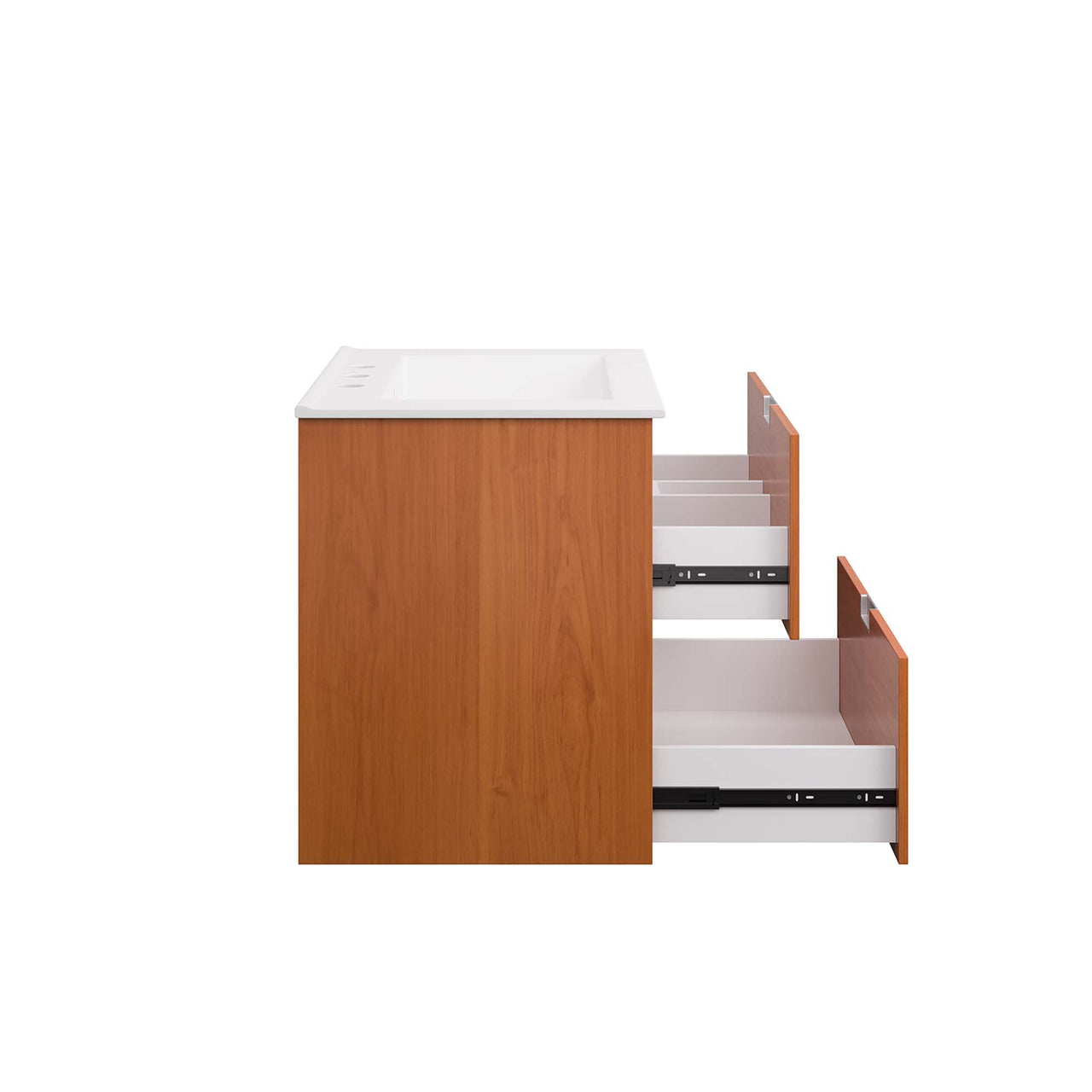 Cinnara Floating Vanity Unit, Small, Coral & White