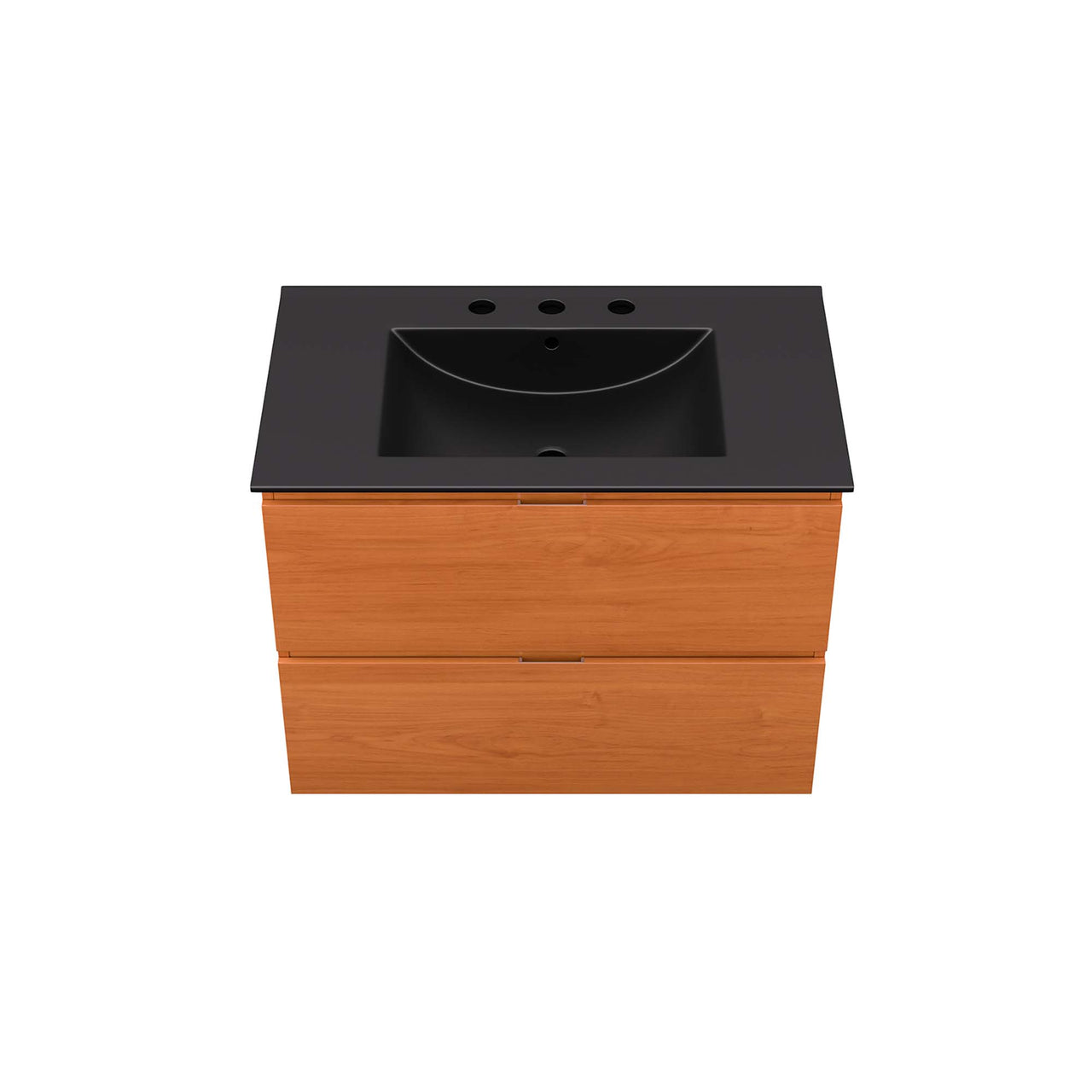 Cinnara Floating Vanity Unit, Medium, Coral & Black