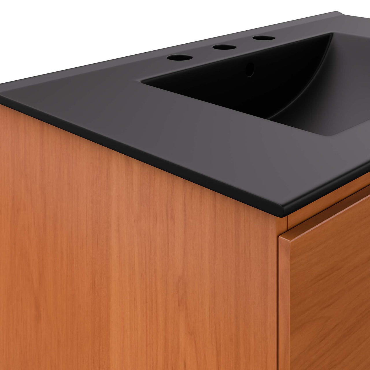 Cinnara Floating Vanity Unit, Medium, Coral & Black